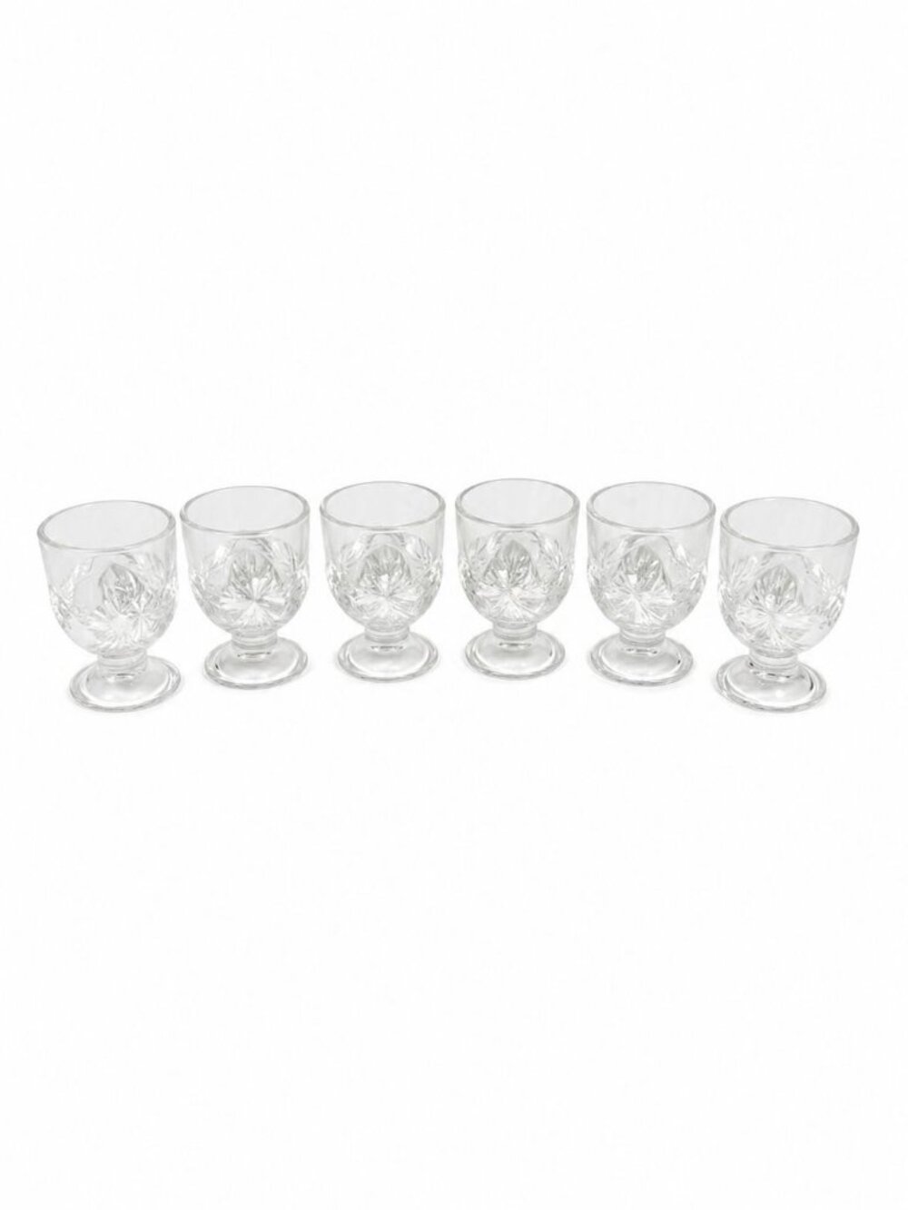 Egg Cup Holders 6 Arc France Clear Glass Chicken Replacement Glassware Vintage